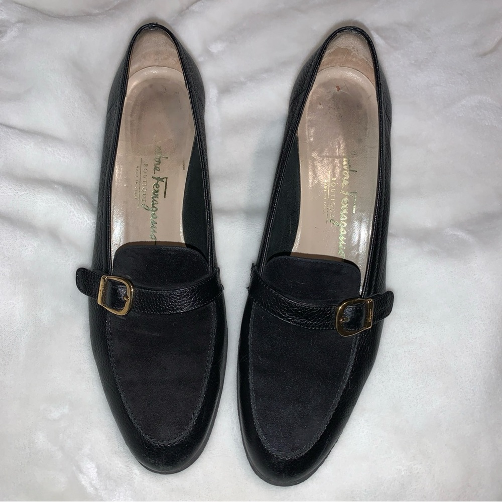 Salvatore Ferragamo Black Loafers for Women size 8.5 B